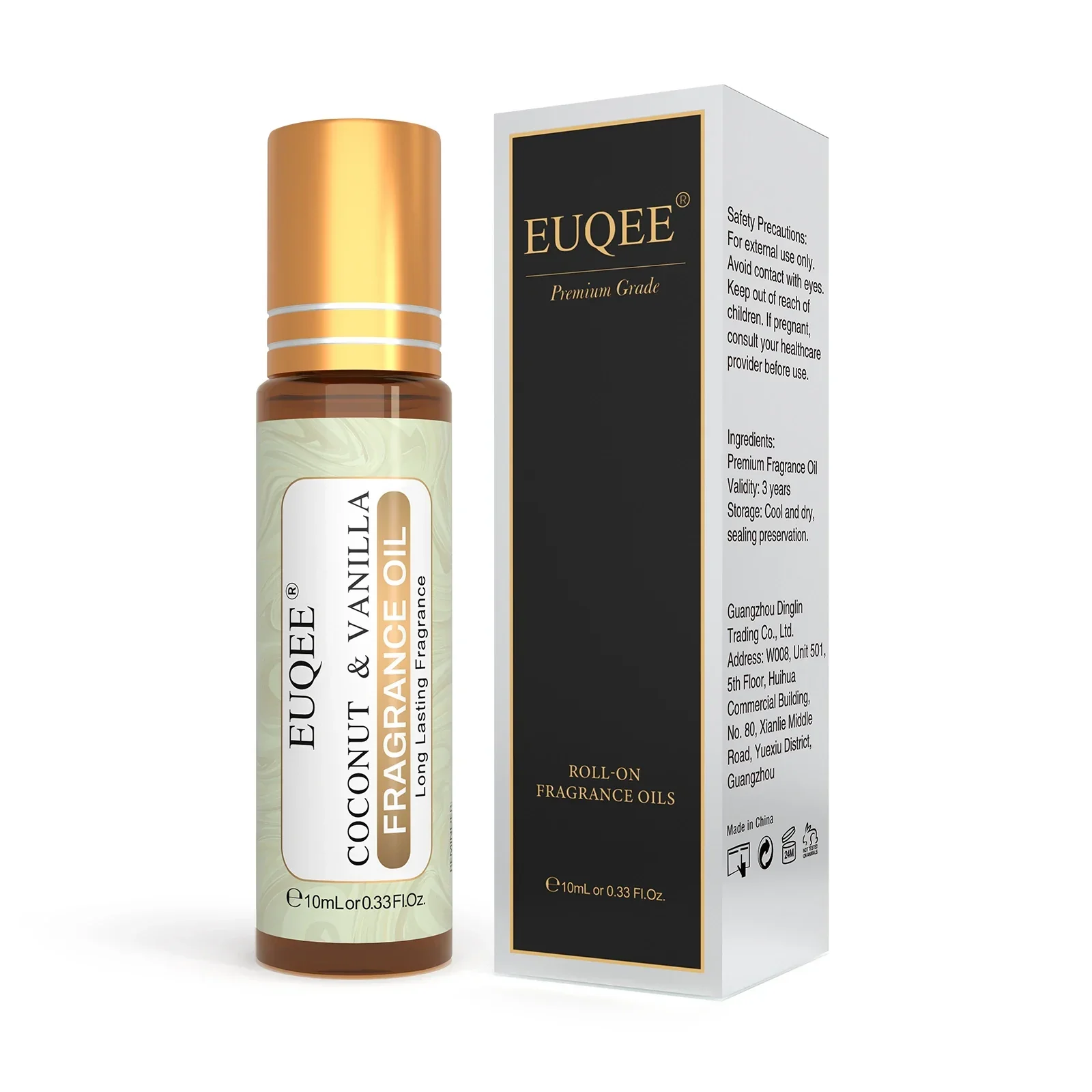 EUQEE 10ml Women's Roller Fragrance Oil-Coconut Vanilla Bubble Gum Bright Crystal Bombshell Midnight Rose Angel Aroma Oils - Image 25