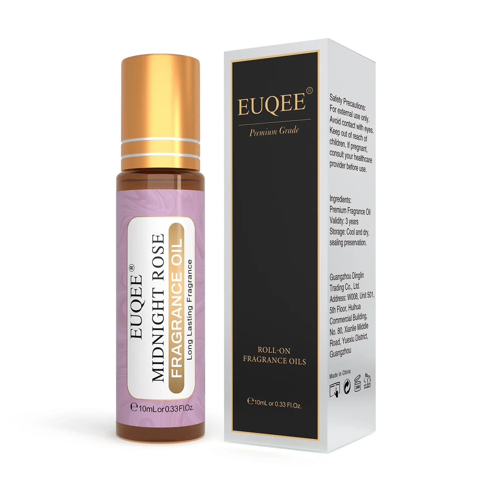 EUQEE 10ml Women's Roller Fragrance Oil-Coconut Vanilla Bubble Gum Bright Crystal Bombshell Midnight Rose Angel Aroma Oils - Image 3