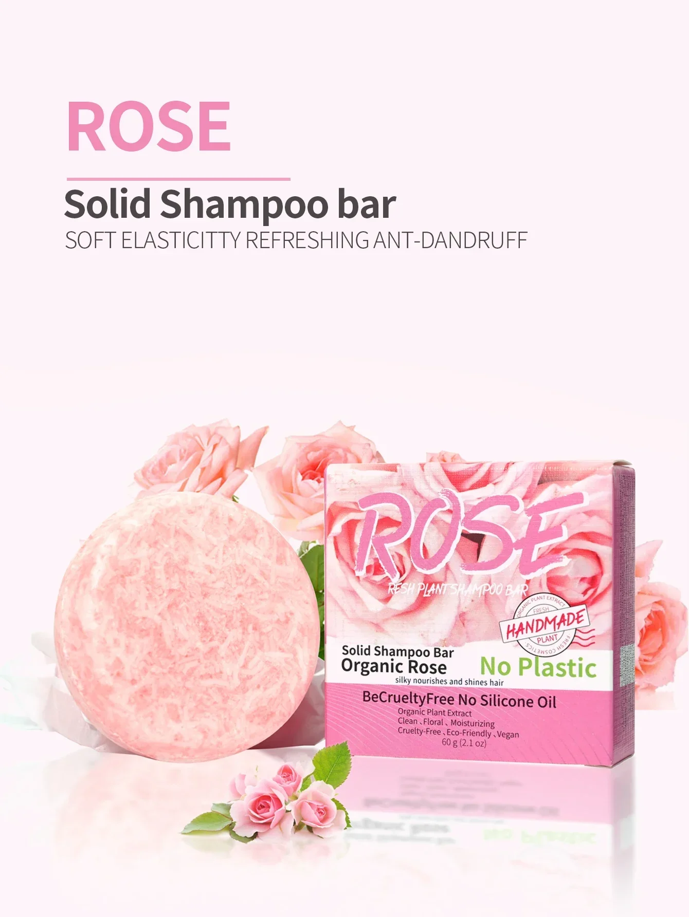 Pink rose shampoo soap, essential oil, handmade soap, nourishing, oil controlling, stain removing, floral fragrance overflowing - Image 11