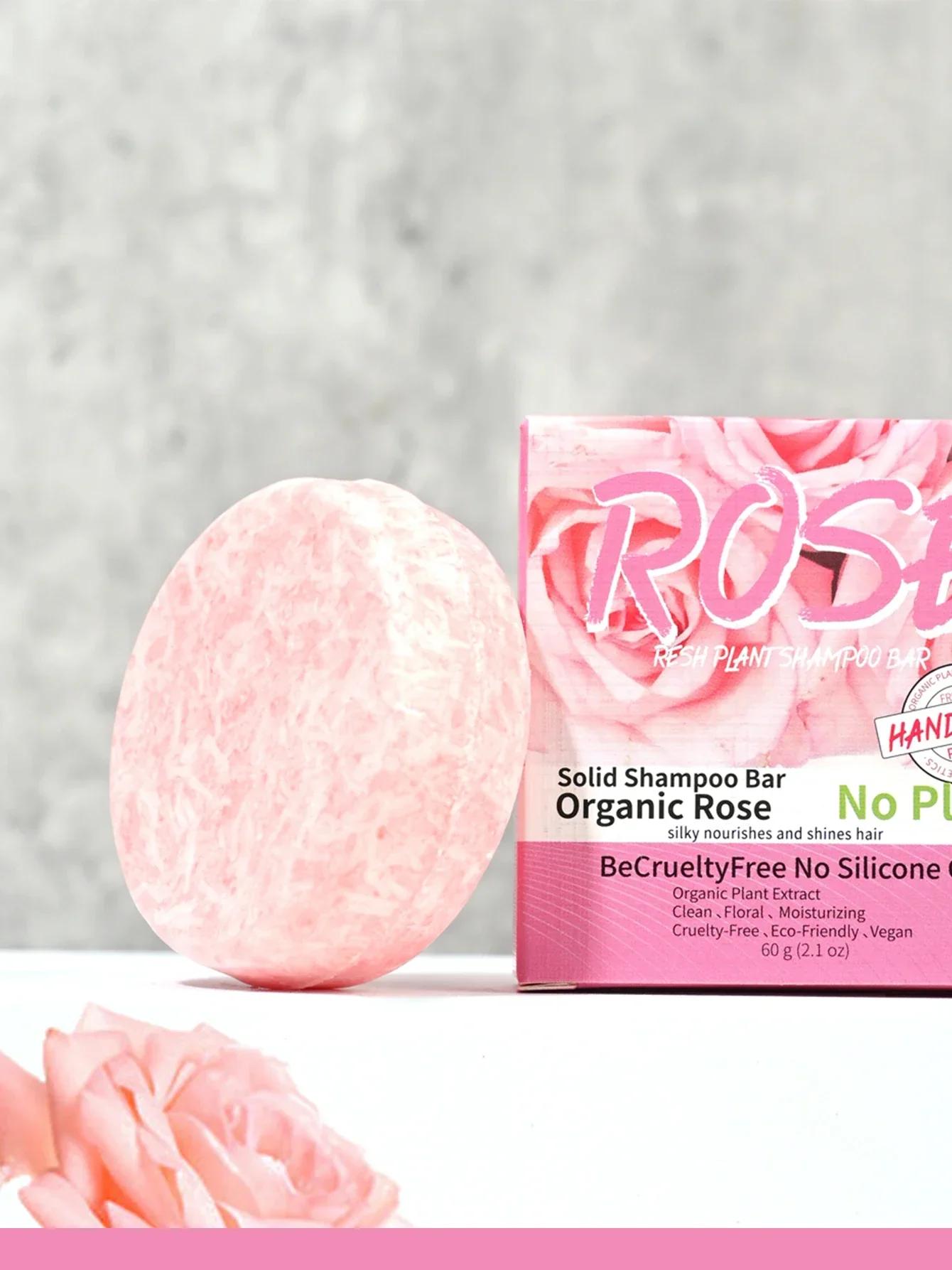 Pink rose shampoo soap, essential oil, handmade soap, nourishing, oil controlling, stain removing, floral fragrance overflowing - Image 3