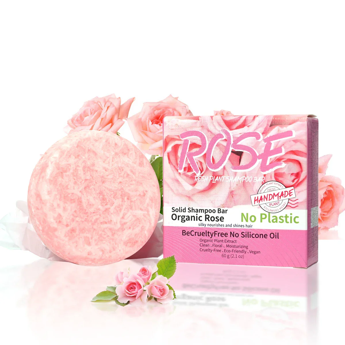 Pink rose shampoo soap, essential oil, handmade soap, nourishing, oil controlling, stain removing, floral fragrance overflowing - Image 7