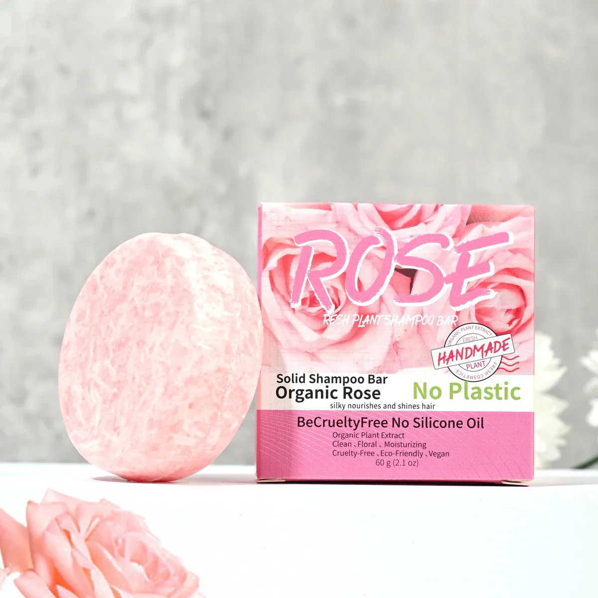 Pink rose shampoo soap, essential oil, handmade soap, nourishing, oil controlling, stain removing, floral fragrance overflowing - Image 8